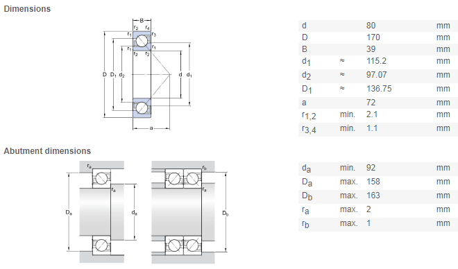 7316 bearing drawing