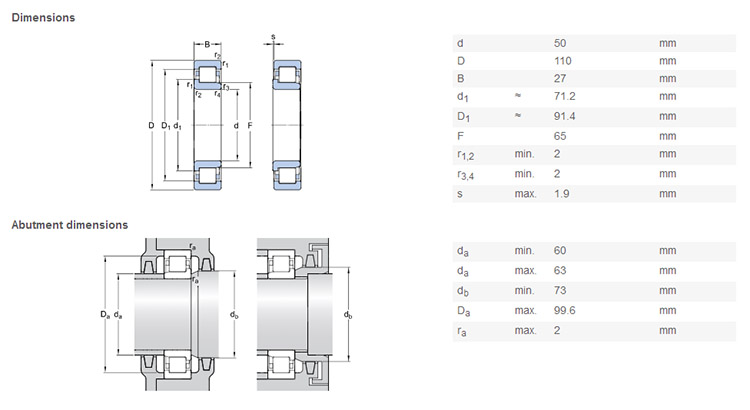 high quality nj 310 bearing