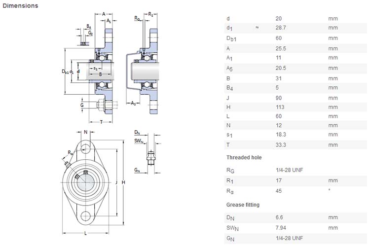 high speed bearing ucfl 204