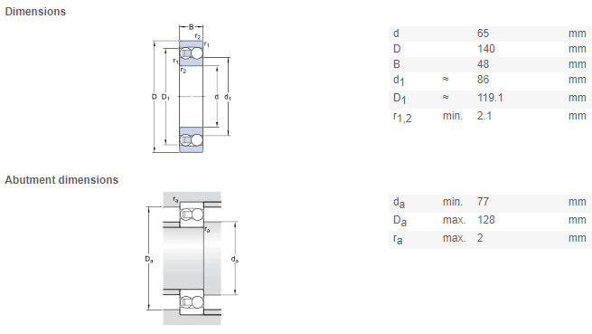 2313 bearing drawing