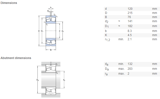 23224 bearing drawing