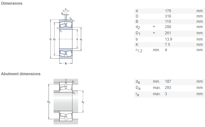 23234 bearing drawing