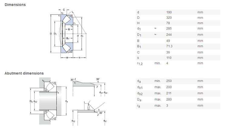 original 29338 bearing