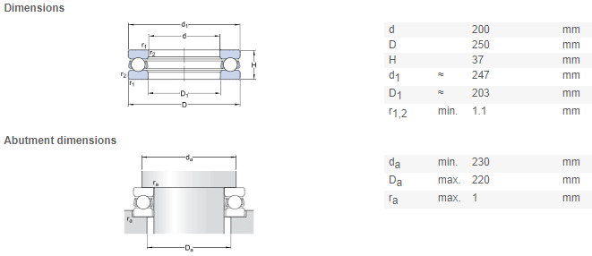 51140 bearing drawing