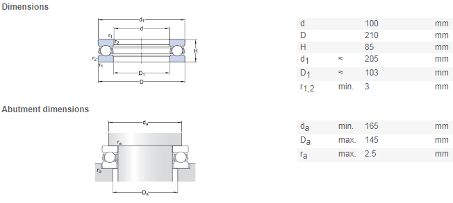 51420 bearing drawing