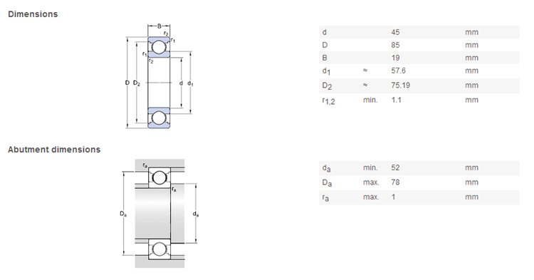 high quality 6209 bearing