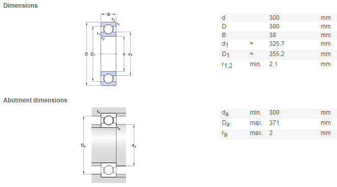 ball bearing single row deep groove drawing