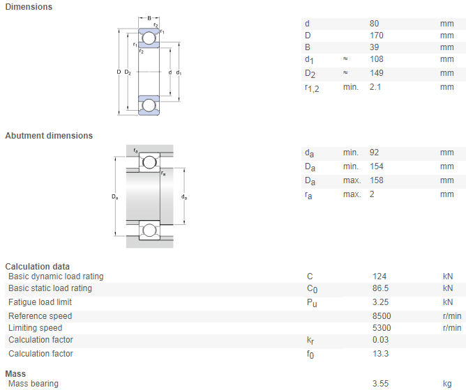 insulated motor bearings drawing