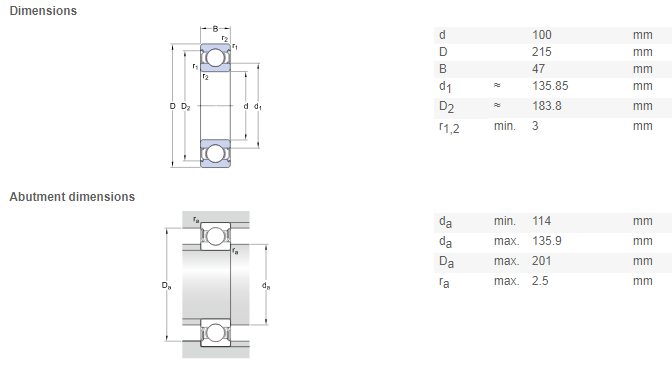 bearing ball deep groove drawing