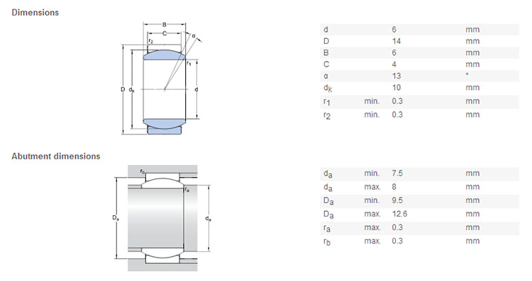 high quality miniature spherical bearing