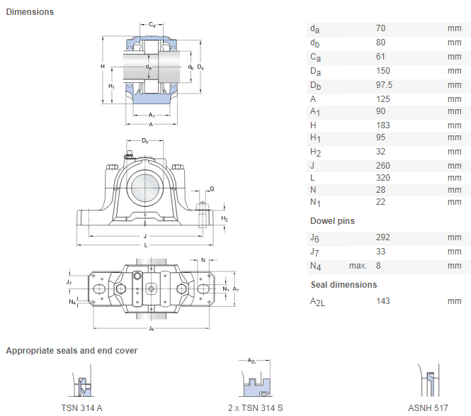 drawing of pillow block bearings for sale