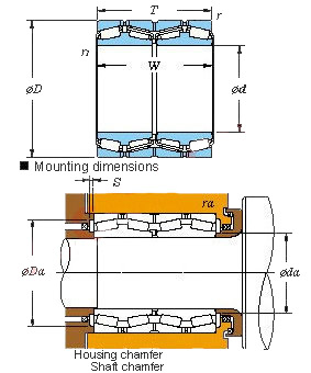 in stock 4 row taper roller bearing