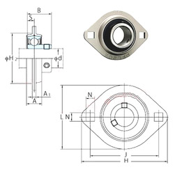 pressed steel pillow block bearing