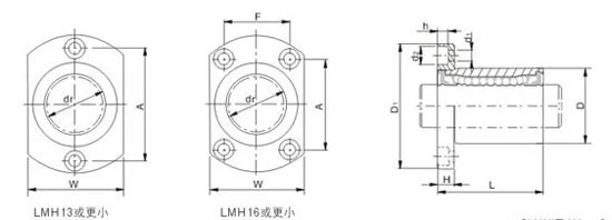 mounted linear bearings drawing