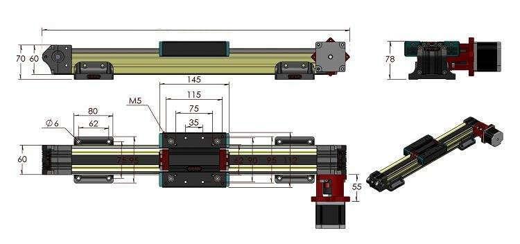 linear rail carriage distributor