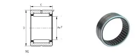  NK80/35 needle roller bearing drawing