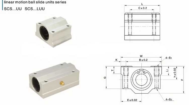 SCS20UU linear ball bearing