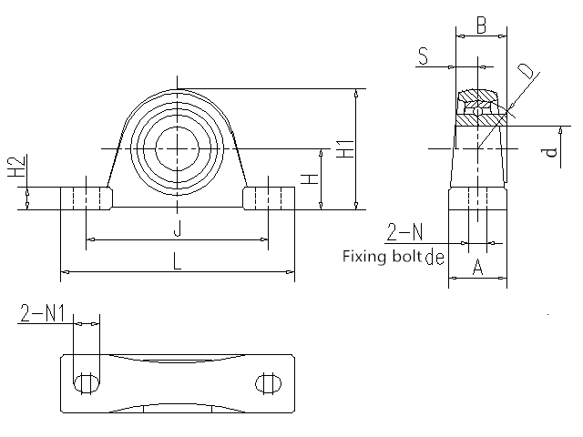 pillow cast for bearing drawing