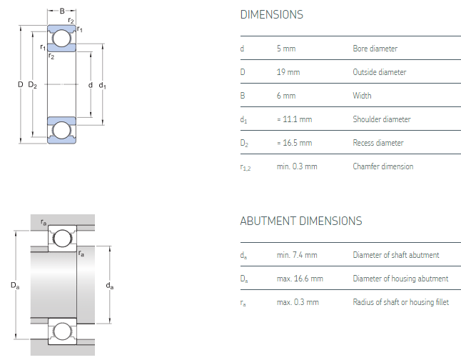 zro2 bearings 635 drawing