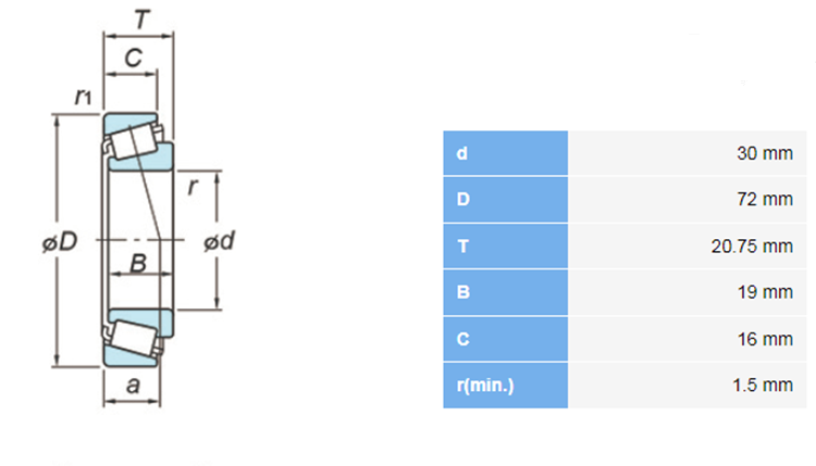 tra0607 bearing drawing