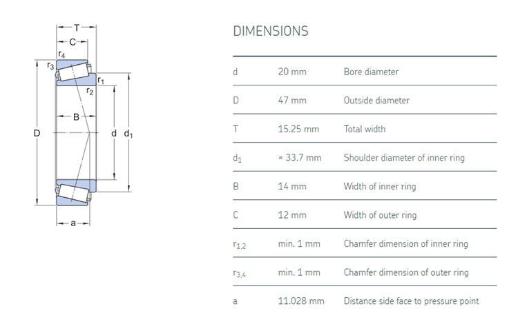 30204 bearing drawing