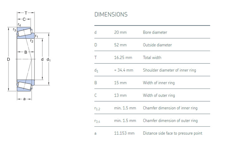 30304 bearing drawing