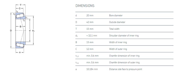 32004 tapered roller bearing