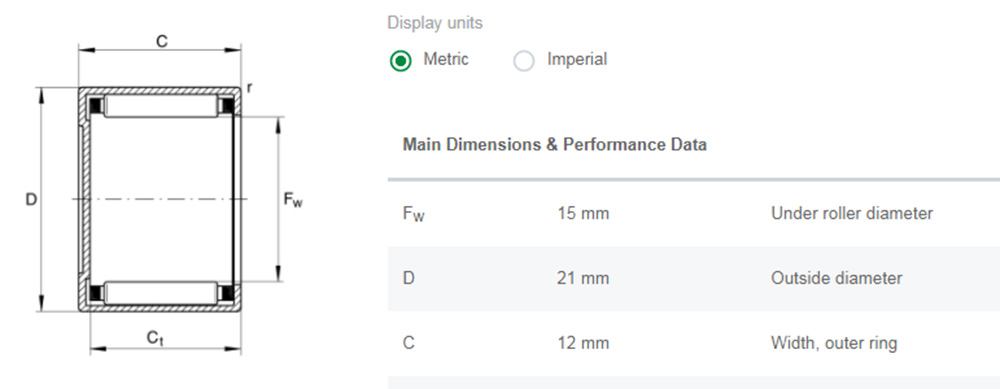 BK1512 bearing