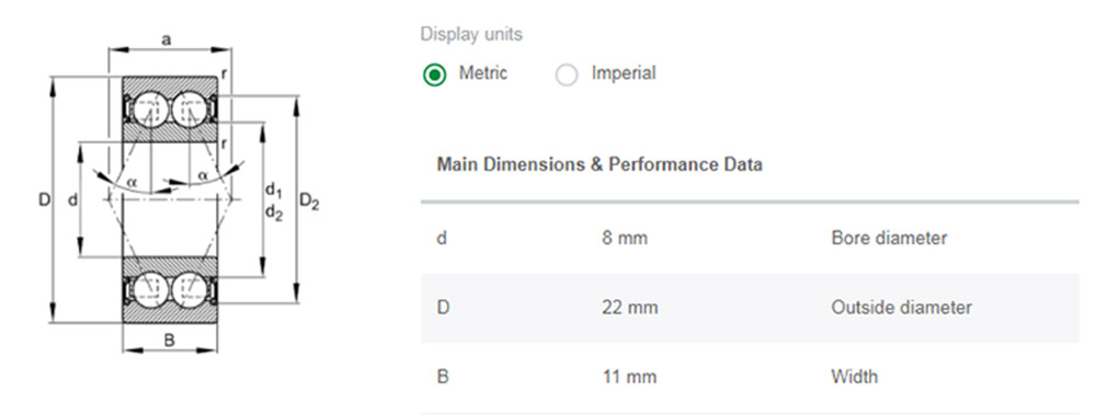 30 8 2rs bearing