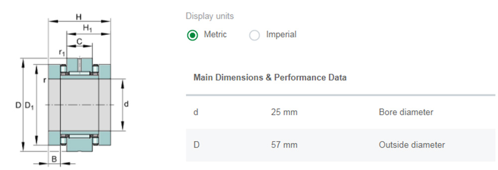 ZARN 2557 bearing