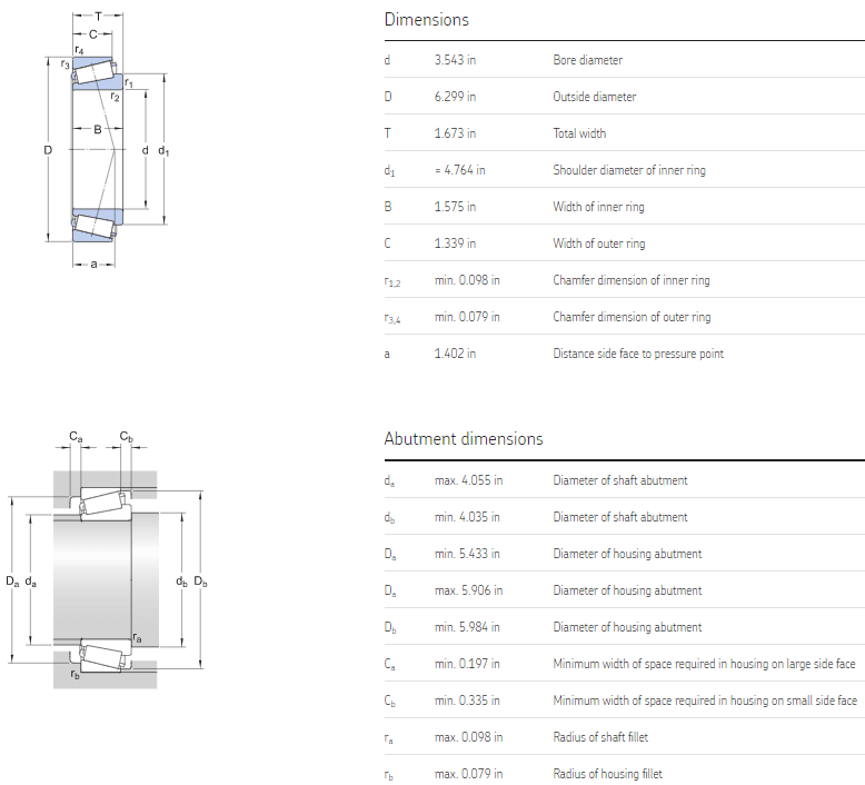 32218 bearing drawing