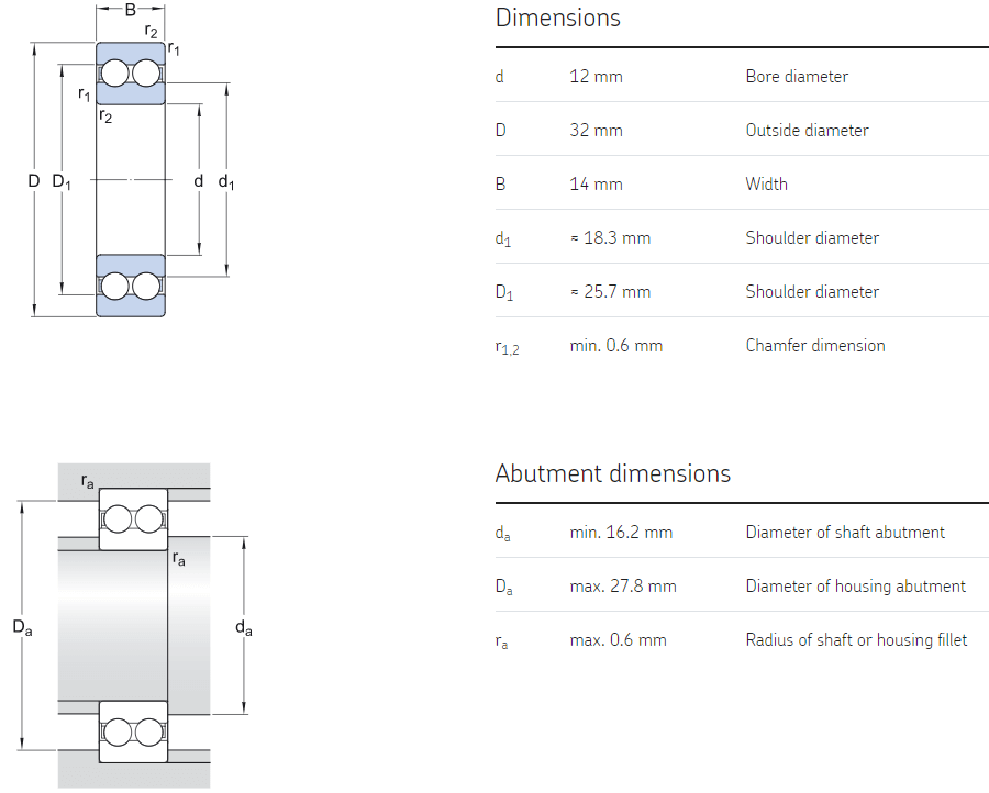 4201 bearing drawing