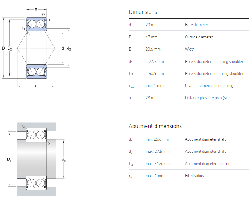 3204 bearing drawing