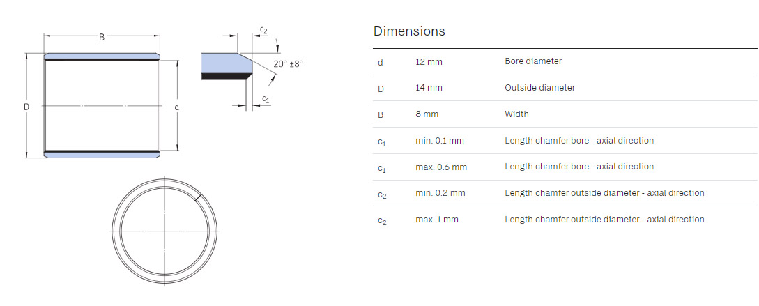 DU bushing 12-14-8mm