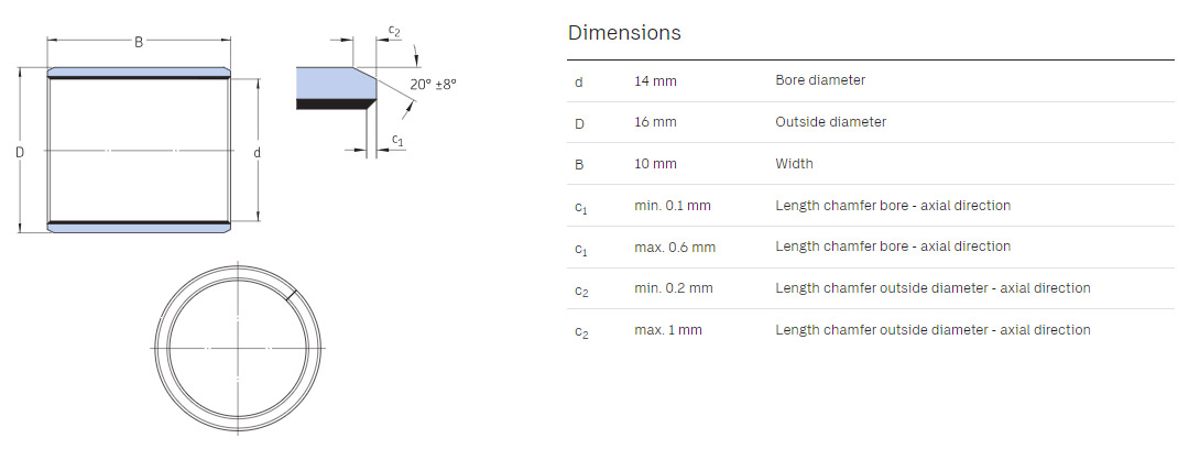 DU bushing 14-16-10mm