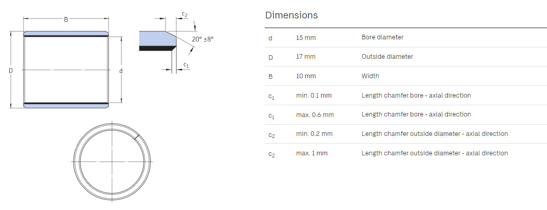 DU bushing 15-17-10mm