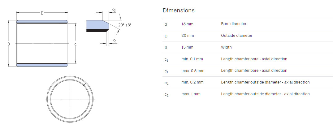 DU bushing 18-20-15mm