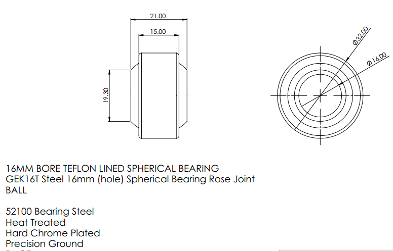 501-300030-26 swivel joint bearing drawing